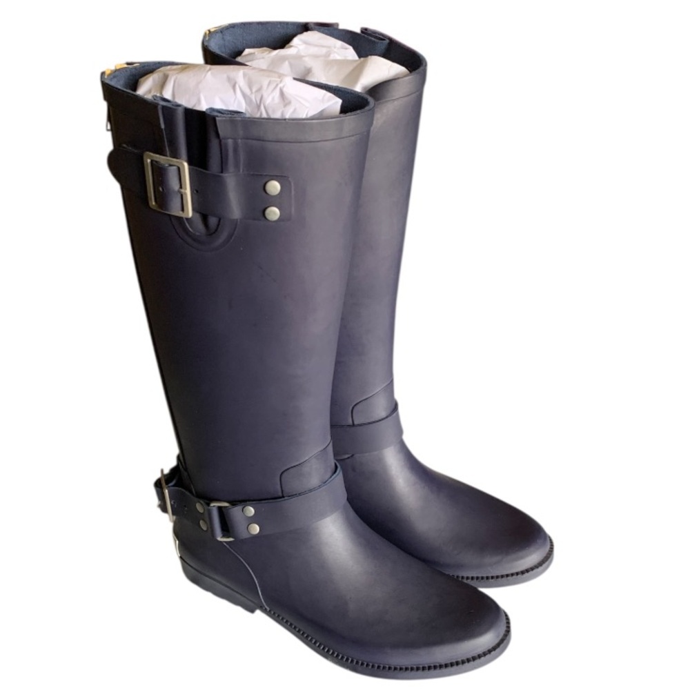 LANDSEND Women’s Tall Rain Boots, British Wellington or English Wellies Style - Picture 8 of 9